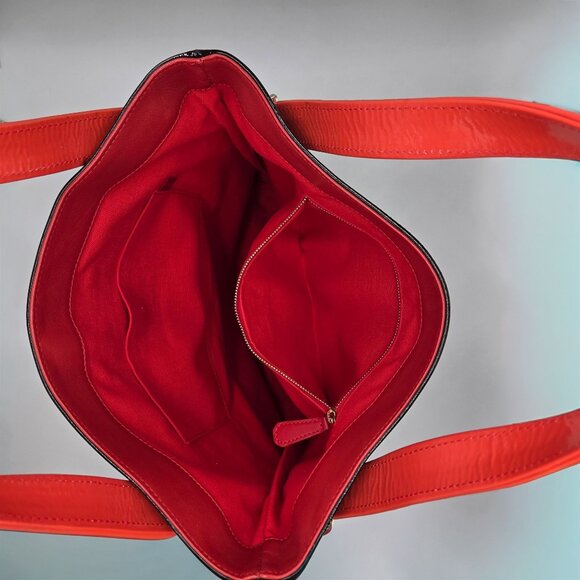 Rare Christian Louboutin CABAS Black Vinyl Tote With Green Red Accents & Tassels - Picture 12 of 13